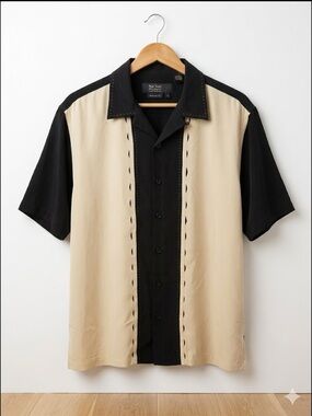 EUC Nat Nast Luxury Originals 100% Silk Bowling Shirt - Size L - American Fit